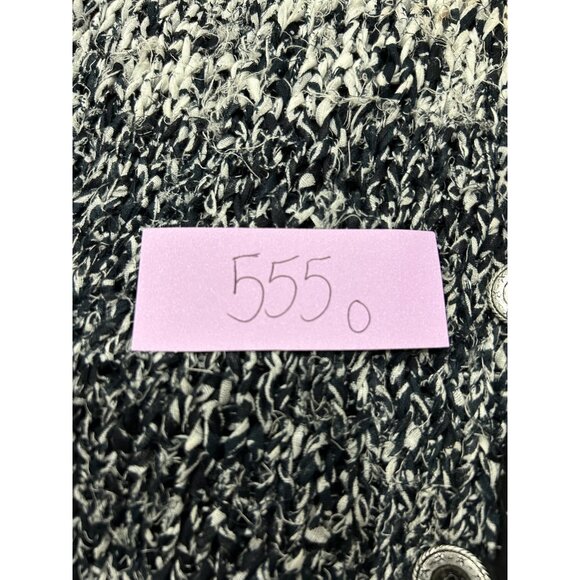 Vintage Diana Marco Black White Knit Button Front Vest Sz 2X - Picture 8 of 9